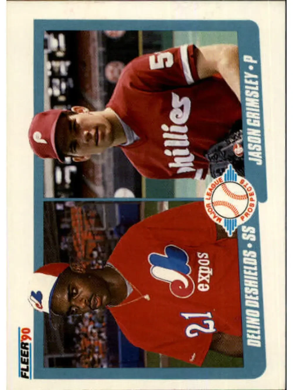 1990 Delino DeShields / Jason Grimsley Fleer Baseball Card #653